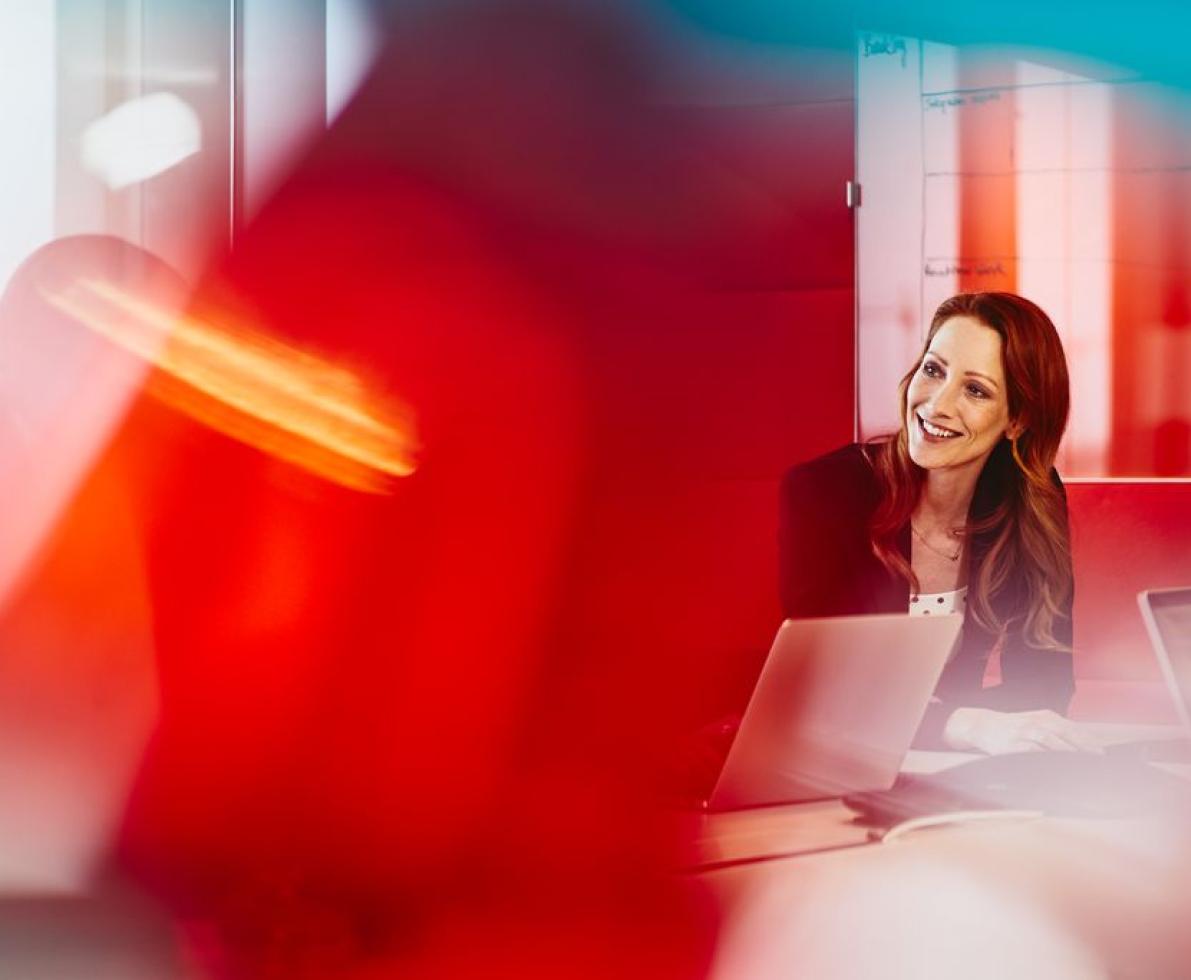 business woman in meeting room