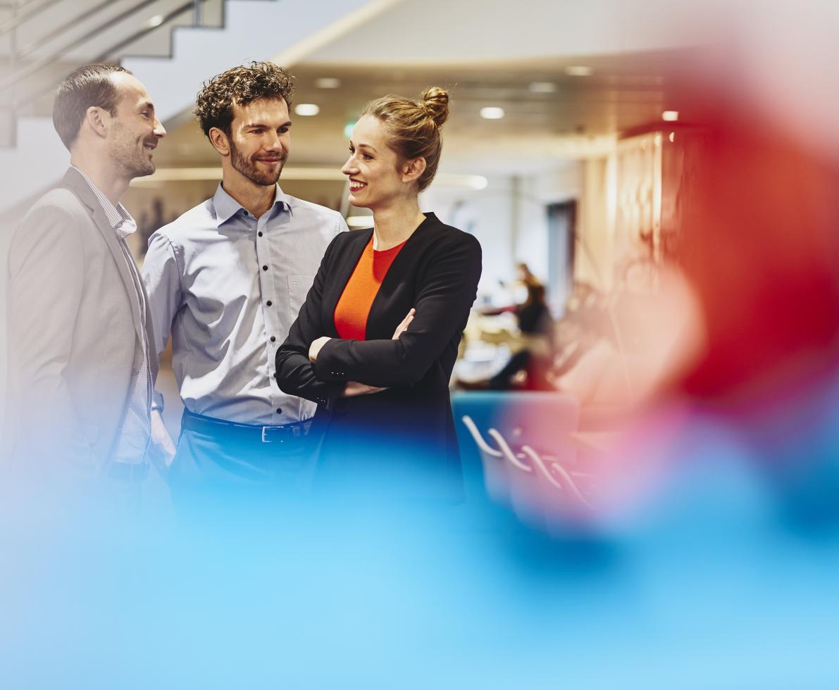 three specialists in an office