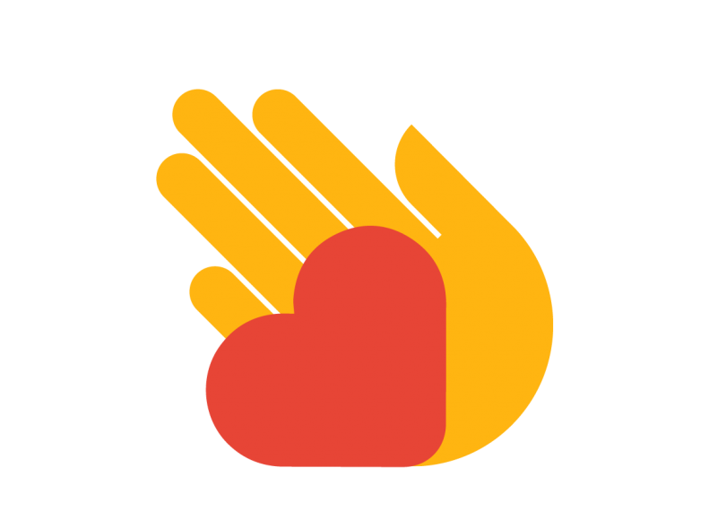 heart on a hand illustration